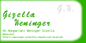 gizella weninger business card